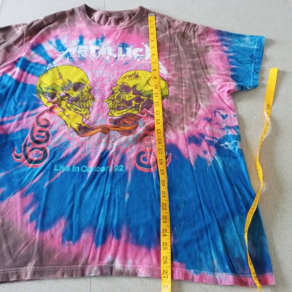 Metallica Live in Concert 92 graphic Tie Dye rare colorway T-Shirt size XL - Picture 5 of 6